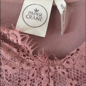 Paper crane slip dress.